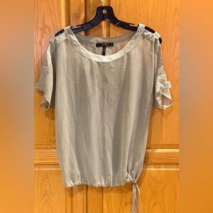 BCBG Paris Chiffon Short Sleeve Blouse Size XS